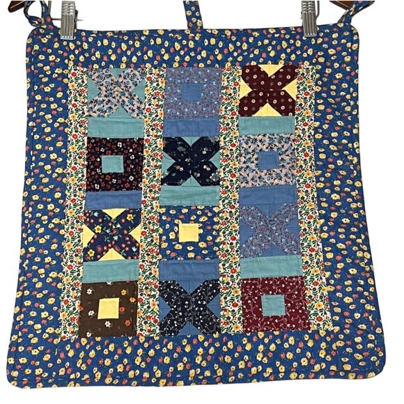 Handmade Patchwork Quilted Chair-Wall Hanging By Marden Jones XOXO - Picture 1 of 10